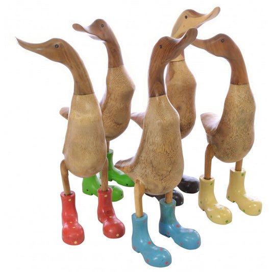 Wooden Duck with Boots