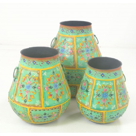 Decorative Painted Iron Pots